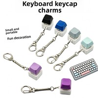 Clavier mécanique à une touche, populaire et tendance, en plastique, avec fond blanc lumineux, pour le bricolage, jouet anti-stress et fidget toy