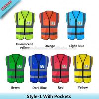 Gilet de sécurité réfléchissant vert fluorescent haute visibilité imprimé sur mesure pour événements et activités promotionnelles avec logo personnalisé