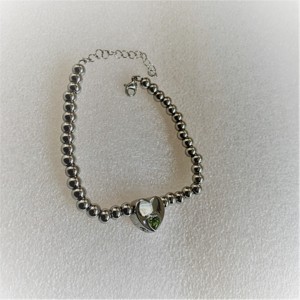 Kalung, gelang, dan liontin urn abu jenazah anak-anak dari baja tahan karat berlapis perak dengan batu kelahiran, sebagai kenang-kenangan. - Product Image 3