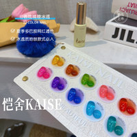 KAISE Kit de Gels Ongles Designer 12 Couleurs Haute Qualité Sans HEMA ni TPO Non Toxique Gel UV Écologique Longue Durée Salon de Manucure ODM/OEM
