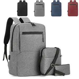 Étudiant Pvc sac d'école mode femmes clair Usb école sacs à dos sac à dos sac pour ordinateur portable Usb sac à dos trois pièces ensemble