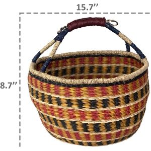 Cesta de Almacenamiento Bolga de Seagrass Clásica y Colorida, Plegable, Sostenible, Multifuncional, Decoración para el Hogar, Precio de Fábrica al por Mayor - Product Image 6