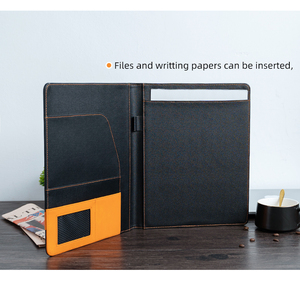 Quà Tặng Khuyến Mại Tùy Chỉnh Da PU Cartera Cá Nhân In Thư Mục Đen Cho Tài Liệu A4 Bản Đồ Danh Mục Đầu Tư - Product Image 2