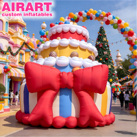 Gâteaux gonflables géants personnalisés pour anniversaire, décoration extérieure, ballon décoratif, gâteau gonflable de qualité commerciale