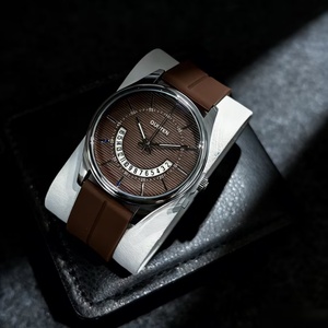 การออกแบบสร้างสรรค์ใหม่นาฬิกาควอทซ์แบบกลวงนาฬิกาแฟชั่นลำลองนาฬิกาสีกาแฟนาฬิกาผู้ชายนาฬิกากันน้ำ - Product Image 6