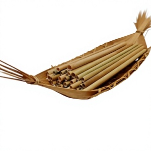 Pailles à boire en herbe 20 cm, pailles sans plastique pour cafés, restaurants, vente en gros Eco2go Vietnam - Product Image 1