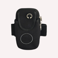 Pochette de bras réglable à scratch, avec panneau arrière en maille respirante et port en silicone pour téléphone portable, idéale pour le marathon et le jogging