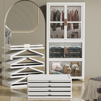 Contenedor Plegable Boîte de rangement pour drap de lit Organisateur Multifonctionnel Armoire pliante en plastique pour vêtements Pliable