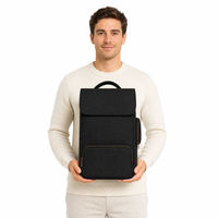 Sac à dos pour ordinateur portable de voyage d'affaires, imperméable, en polyester, souple, 36-59 L, unisexe, avec fermeture éclair, sac à dos pour ordinateur portable