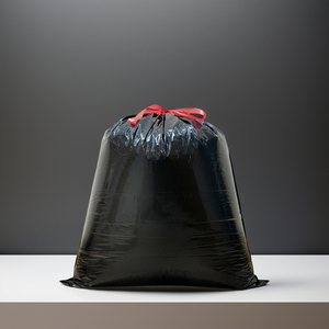 30 שקיות אשפה גלון עם שרוך אדום חזק, סופר חזק, דליפה, גודל מותאם אישית ועובי זמין - Product Image 2