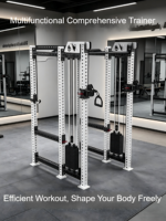 Rack de musculation professionnel avec double croisement de câbles et pile de poids, machine Smith robuste pour l'entraînement de force
