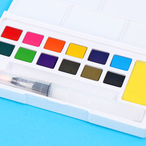Boîtes de peinture <span class=keywords><strong>aquarelle</strong></span> FOSKA, faciles à utiliser, ensemble de peinture portable avec palette et pinceaux pour les artistes débutants et expérimentés - Product Image 4
