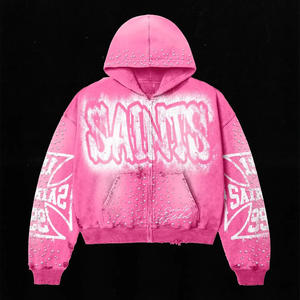 เสื้อฮู้ดดี้สตรีทแวร์แบบยูนิเซ็กซ์สำหรับฤดูใบไม้ร่วง คุณภาพสูง พิมพ์ลายตามสั่ง มีกระเป๋า ผ้าเฟรนช์เทอร์รี่หนา 350 กรัม ผ้าฝ้าย 100% ทรงโอเวอร์ไซส์ - Product Image 2