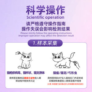 고양이 개 지아르디아 백혈구 감소증 바이러스 항원 신속 검사 FPV/FHV/FCV/FCOV/Ab/FCV/GIA 감지 상업용 및 가정용 - Product Image 5
