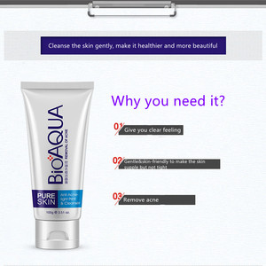 BIOAQUA en iyi anti akne işık baskı temizleyici yağ kontrolü siyah nokta çıkarma derin temizlik yüz köpük takas bakım kremi - Product Image 3