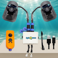 APISQUEEN Ensemble de propulseurs sous-marins U2 de 3,4 kg de poussée, 12 V avec télécommande, 300 W, haute efficacité, léger, pour bateaux pneumatiques, bateaux de pêche