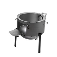 Poêle à bois pour la maison et le camping en plein air, foyer rustique de style ancien avec grand pot, modèle Chongqing portable 8 kg