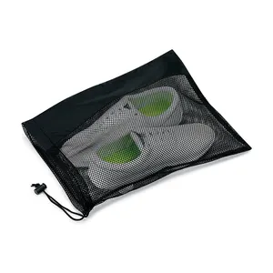Custom net travel organizer storage handing black mesh shoe washing laundry bag with zipper
