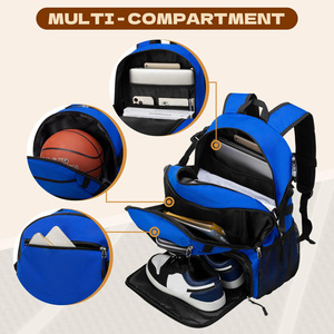 Multi-Compartment Large Capacity Gym <b>Backpack</b> with Spacious Shoe Compartment Exquisite Details and Water-Resistant Feature - Product Image 4