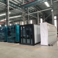 Maison conteneur modulaire extensible à double aile ignifuge de 20 pieds pour villa extérieure, station de premiers secours et pharmacie en cas de catastrophe