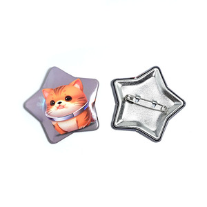 Khuyến Mại Phù Hiệu 44/58Mm Dễ Thương Anime Kim Loại Pin In Ấn Nút Hình Dạng Ngôi Sao Huy Hiệu Pin Với An Toàn Pins Ủng Hộ Đám Cưới - Product Image 6