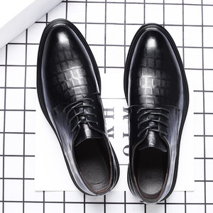 Men's Glossy Leather Dress <b>Shoes</b> <b>Soft</b> Sole Anti Slip Wedding Business Formal Casual Youth Style - Product Image 2