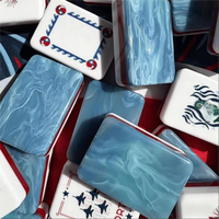 Mahjong américain de luxe 2026, nouveau modèle commémoratif, gravé, pliable, écologique, durable, portable, en plastique – Vente chaude