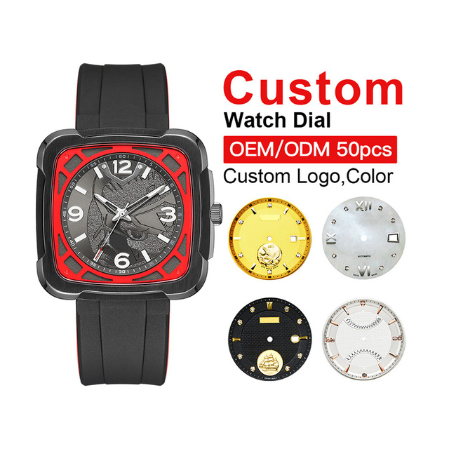 Customized Square Simple Stainless Steel Men's Luxury Business Watch with Miyota Movement