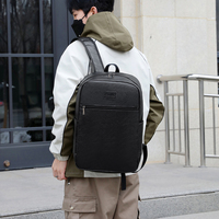 Sac à dos professionnel en cuir PU imperméable, grande capacité, tendance, pour homme, idéal pour ordinateur portable - Vente chaude
