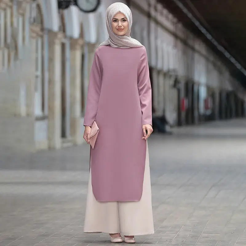 Naher Osten National Robe Soft Fashion Frauen Kaftan Muslim Kleid Islamic Ladies Long Party Kleid