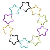 Mousqueton en forme d'étoile en aluminium coloré en gros crochets mousquetons multifonctions en forme d'étoile à cinq branches