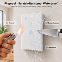 Interrupteur intelligent tactile pour chauffe-eau, personnalisé, 20A 40A, haute puissance 4000W, compatible Graffiti, norme UE, commande vocale, WiFi, protection contre les surcharges