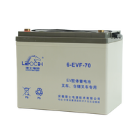 Batterie GEL rechargeable 12V 70Ah 6-EVF-70 sans entretien pour chariot élévateur électrique, gerbeur d'entrepôt, pack de stockage à décharge profonde