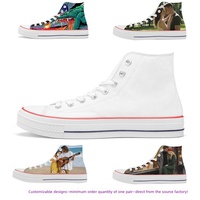 Chaussures en toile montantes personnalisées pour couples - Prix usine basés sur les images fournies DIY