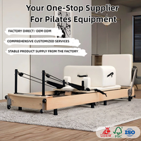 Machine de Pilates Reformer Pliable et Portable en Bois de Chêne, Multi-usages, Personnalisée pour Studio Commercial, Vente en Gros