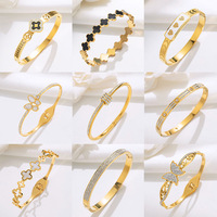 Bracelets sans ternissement Van Cleef & Arpels Trèfle à quatre feuilles en or 18 carats véritable pour femme