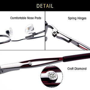 Lunettes de vue en métal gris Jack Cat Eye, protection anti-lumière bleue pour femmes, monture complète, modèle non prescriptif 9011 - Product Image 2