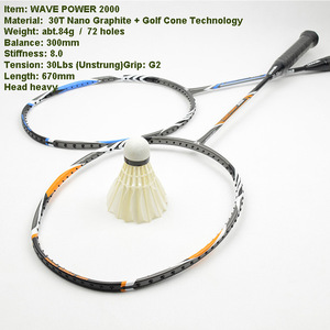 100% Đầy Đủ Carbon 30T + Công Nghệ Cone Golf Cầu Lông Vợt Tùy Chỉnh 30lbs 84G Chuyên Nghiệp Vận Động viên Cầu Lông Vợt - Product Image 4
