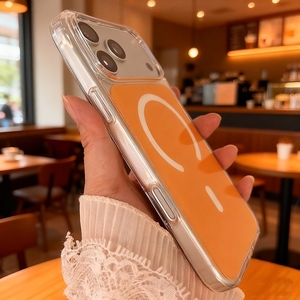 Coque de téléphone magnétique couleur originale antichoc en TPU acrylique transparent pour iPhone 17 Air 16 15 14 Pro Max - Product Image 4