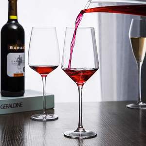 Ensemble de verres à vin rouge classiques en cristal avec décanteur à poignée, 5 pièces, gobelets en forme de tulipe pour la maison, le restaurant, ou comme cadeau - Product Image 4