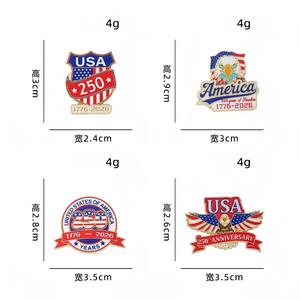Broche de Metal Clássico Patriótico EUA 250º Aniversário 1776-2026 com Padrão de Águia e Bandeira Americana para Presentes de Joalheria - Product Image 4