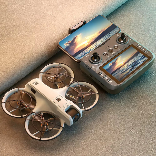 V666 Mini RC Drone 4K Camera Brushless Foldable Quadcopter with LED Night Light Show FPV Portable Drones for Night Flight
