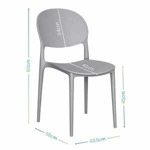 Sedia Oslo in Polipropilene con Schienale Ovale 43,5x55x80 Cm, Ergonomica con Piedini in Gomma, Ideale per Uso Interno - Product Image 2