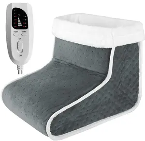 Fast Heating Technology with 3 Temperature Setting Soft Inner Lining ABS Flannel Electric Heated Foot Warmer for Men and Women