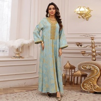 Eid Robe pour femmes Abaya musulmane Broderie Robes longues Dubai Vestidos Largos Party Caftan Jalabiya Ramadan Kaftan Robe arabe