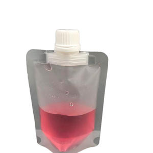 Bolsa de plástico transparente de PE de 30 ml de grado alimenticio, a prueba de fugas, con barrera de aire, resellable, pequeña, con boquilla, para jugo, leche, café - Product Image 1