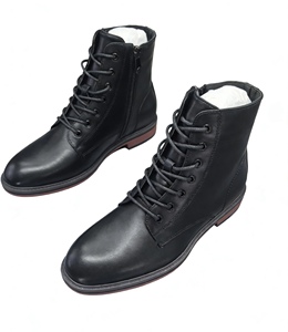 <span class=keywords><strong>Stivali</strong></span> da <span class=keywords><strong>Uomo</strong></span> di Alta Qualità con Cerniera e Lacci, Suola Nera con Cuciture, <span class=keywords><strong>Stivali</strong></span> Eleganti e Casual per <span class=keywords><strong>Uomo</strong></span> - Product Image 1