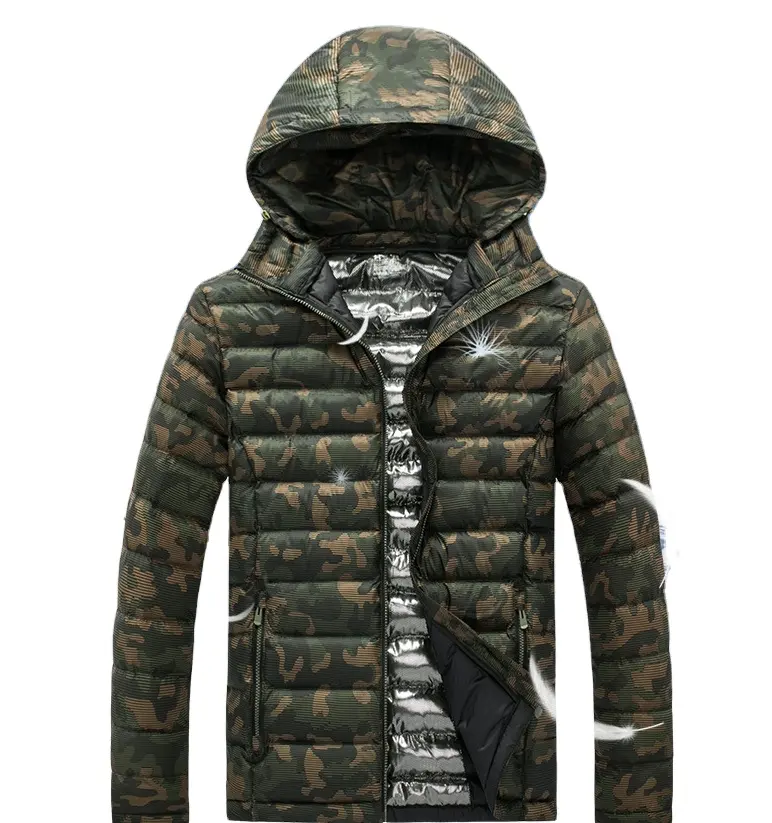 Polyester Opvulling Heren Jas 2021 Mode Houden Warm Zacht Ademend Comfortabele Camouflage Winterkleding Voor Heren Winterjassen