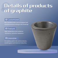 Crucible en graphite usiné de haute précision avec corps conique, résistant à la corrosion, moule de formage en graphite conique pour le formage des métaux