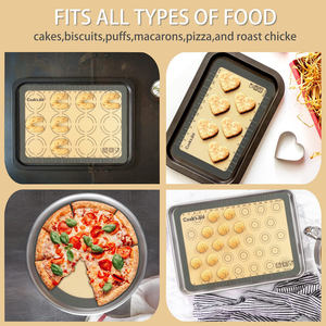 도매 주문 관통되는 비 지팡이 재사용할 수 있는 생과자 매트 마카롱 실리콘 굽기 매트 장 - Product Image 4